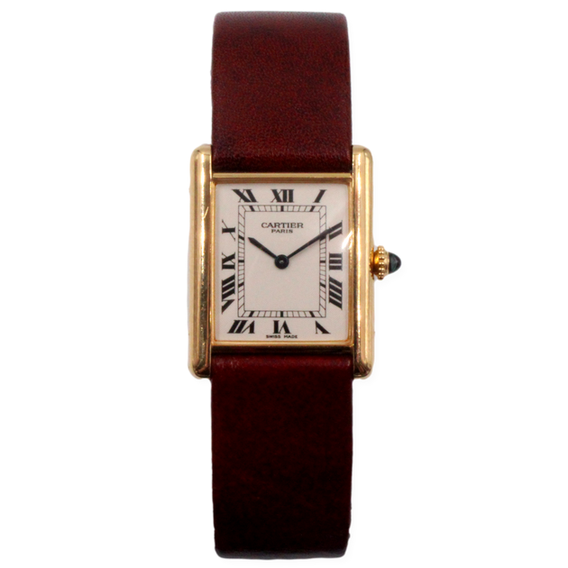 SOLD Vintage Cartier Tank Louis 23mm 18K Diamond Watch - Fewer Finer
