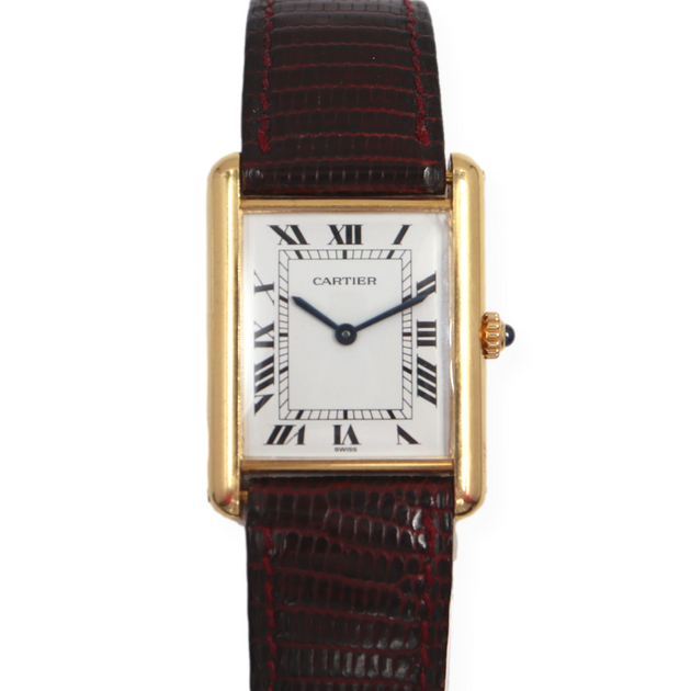 1990s Cartier Tank Louis with grain de riz-bracelet – WOFS Watches