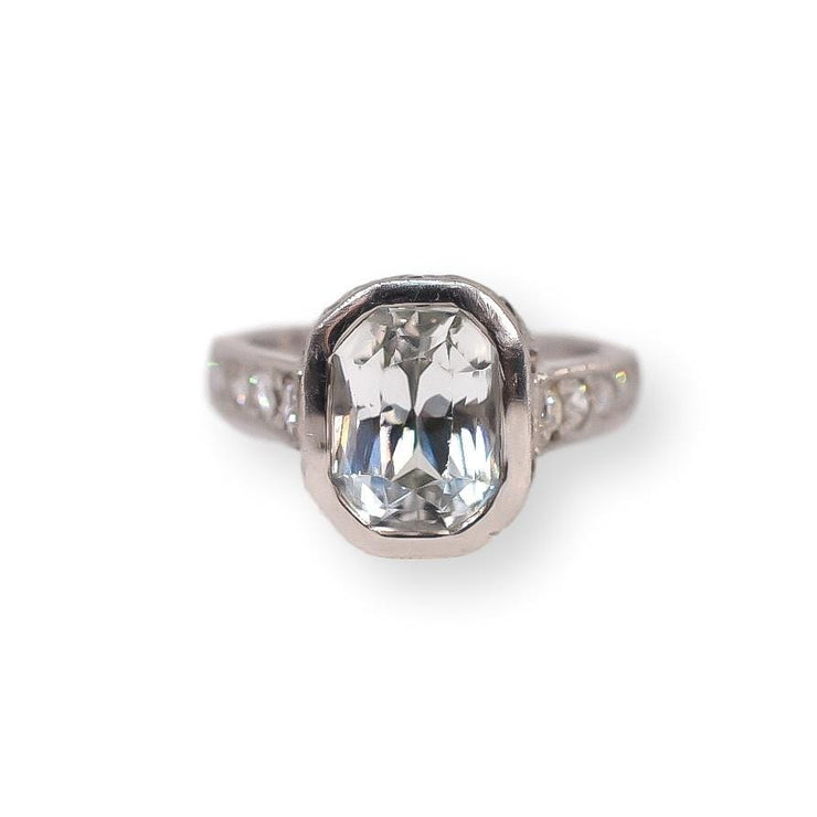 mark areias jewelers jack kelege white sapphire diamond bezel pave ring platinum